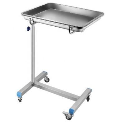 China Modern Medical Adjustable Height Surgical Instrument Tray Dismountable Trolley for sale