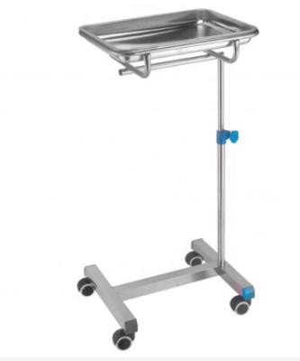 China Modern Thickened Dental Movable Adjustable Trolley Height Operating Room Rod Surgical Instruments Double Rod Single Tray Stand for sale