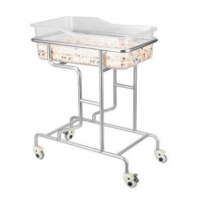 China OSEN-HB1 Hospital Room Hospital Stainless Steel Baby Crib Bed and Portable Newborn Baby Trolley for Hot-sale for sale