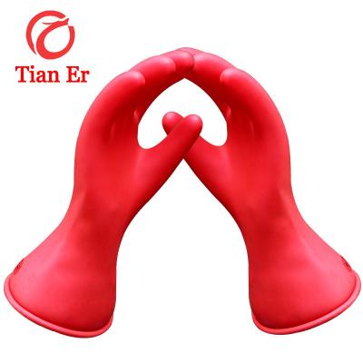 China Fully Palm 500v Latex Insulated Gloves for sale