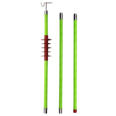 China Retractable Electric Power Transmission / Interconnect Frp Epoxy Resin Fiberglass Telescopic Hot Stick for sale