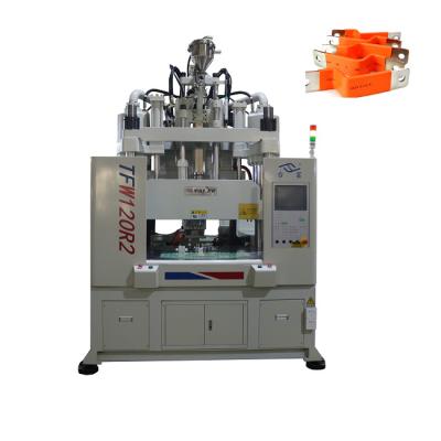 China 120 Ton Low Work Table Vertical Injection Molding Machine For Making Auto Copper Bar for sale