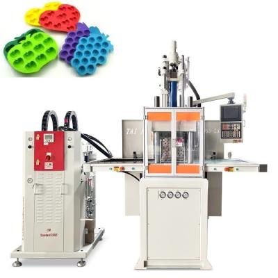 China Vertical LSR Silicone Injection Molding Machine For Silicone Ice Cube Mold With Double Slide for sale