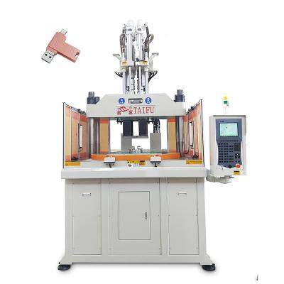 China Easy Operation Two Color Vertical Injection Molding Machine For Making U Disk for sale