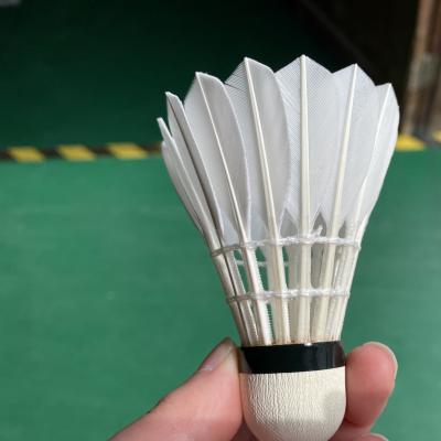 China Professional tournament natural goose feather badminton shuttlecock wholesale for sale