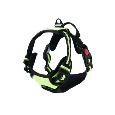 China 2021 Hot Selling Viable Amazon Dog Clothes Reflective Adjustable Pet Leash Dog Chest Harness M-XL for sale