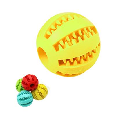 China Amazon Hot Viable Sales Pet Toy Rubber Ball Chew Toys Tooth Cleaning Leak Food Dog Toys for sale