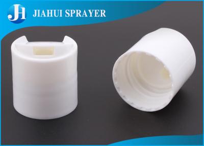 China White Aluminium PP Plastic Flip Top Caps , 18-415 Cosmetic Bottle Caps For Lotion for sale