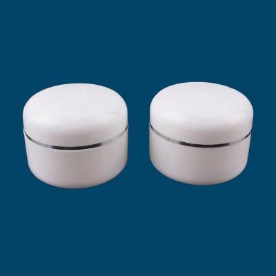 China Double Layer Cosmetic Containers Plastic White Frosted Eco Friendly Used In Business for sale