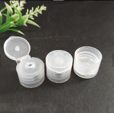 China Plastic Screw Flip Top Bottle Caps , Transparent Cosmetic Bottle Caps For Lotion Product for sale