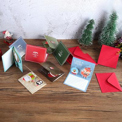 China 1 Christmas Card Set 8 Handwritten Mini Greeting Cards Custom 3d Cute Leaves 2021 for sale