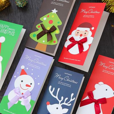 China 1 Set of 6 Sheets Merry Christmas 2021 Custom Greeting Card Christmas Decorations for sale