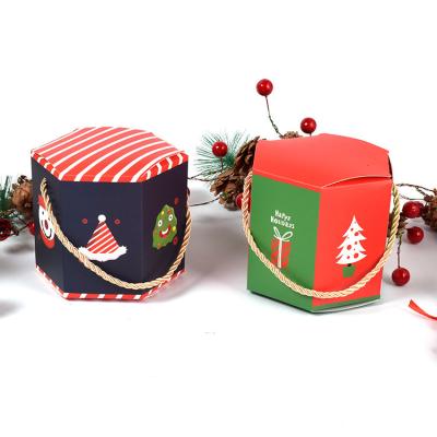 China Santa Apple Gift Box With Lid Recyclable Christmas Package Decorative Storage Box for sale