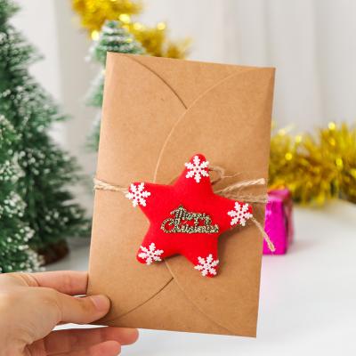 China 2021 Popular Kraft Paper Envelope Hot Selling Tied Envelope Christmas Card for sale