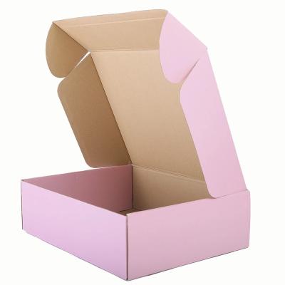 China Recycled Materials Hot Wholesale Customize Logo Printing Pink Gift Box Different Size Packaging Paper Box for sale