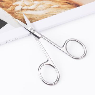 China High Quality Thick Eyebrow Scissors Stainless Steel Nail Eyebrow Manicure Beauty Scissors With Custom Logo for sale