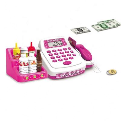 China Game Room Kids Supermarket Cashier Role Play Educational Pretend Store Cash Register Machine Toys for sale