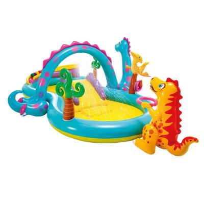 China NEW Summer Item Dinosaur Figure Eight Outdoor PVC Park Pool With Water Injection Design 45.7*16.5*40.6cm for sale