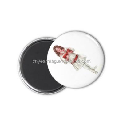 China Low Factory Price Customize Circular Shape Tourist Gifts Round Tinplate Magnet for sale