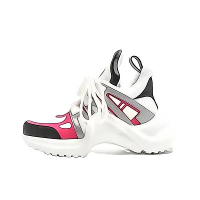 China Fashion Trend 1:1 Brand Shoes Luxury Leather Upper Designer Ladies Sports Casual Shoes Popular for sale