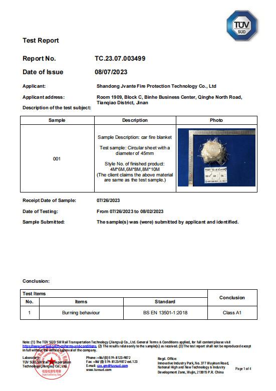 Test Report - Shandong Jvante Fire Protection Technology Co., Ltd.