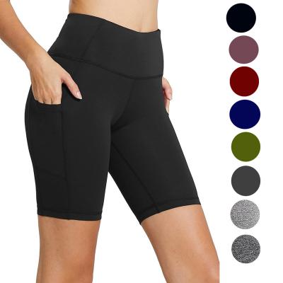 China Women's Workout Five Point Shorts Yoga Lulu Shorts Peach Waist Pants High Hips Naked Female Fitness Sports Breathable for sale