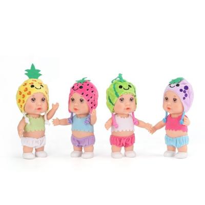 China Belinda Toys Interactive 6 Inch Fruit Series Soft Toy Doll For Girls Vinyl Baby Dolls for sale