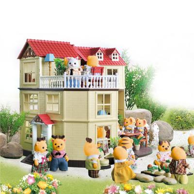 China With 3*AG13 Lightweight/Included Batteries Casas De Munecas Model Toy Doll Houses DIY Pretend Play Girls Doll Room Accessories for sale