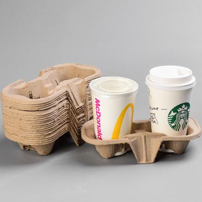 China Lichtgewicht Gevormde Pulp die Schokbestendige Koffiepulp Tray Biodegradable verpakken Te koop