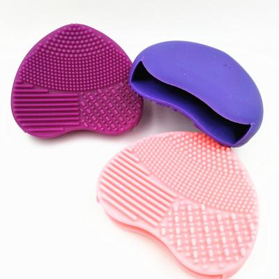 Κίνα Heart Shape Silicone Makeup Brush Cleaner 82*74*30mm Custom Silicone Products Beauty Tool προς πώληση