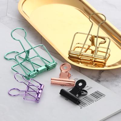 China Viable Multicolor Potato Chip Storage Bag Clip Spring Staple Metal Bag Sealing Clip for sale