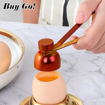 China Viable Sustainable Egg Shell Topper Stainless Steel Egg Cookie Cutter Kitchen Restaurant For Boiled Raw Egg for sale