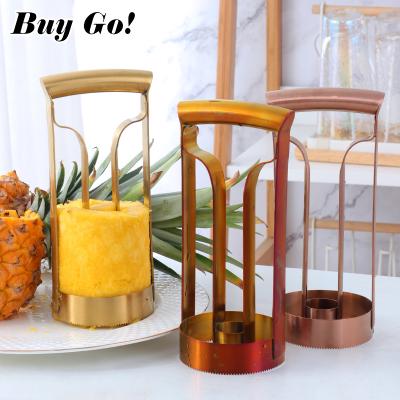 China Stainless Steel Sustainable Pineapple Manual Cutter Peeler Pineapple Tools Fruit Kitchen Hollow Puncher for sale