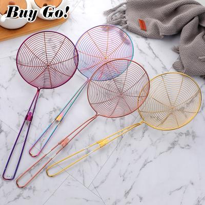 China Sustainable Sustainable Spider Strainer Food Cooking Colander Stainless Steel Wire Kitchen Skimmer for sale