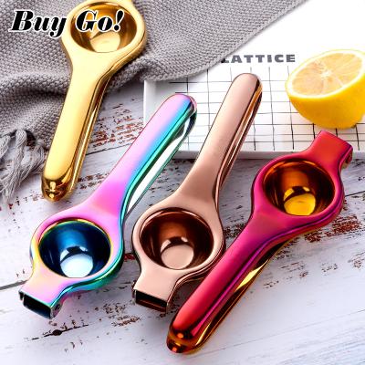 China Sustainable Kitchen Tool Stainless Steel Fruit Squeezer Lemon Clip For Household for sale