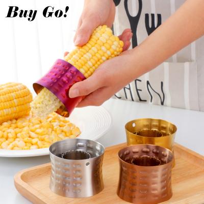 China Sustainable Kitchen Tools 304 Stainless Steel Corn Cob Cutter Peeler for sale