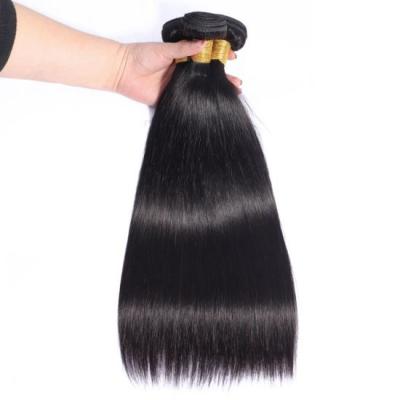 China Factory Wholesale Silky Straight Natural Black Color Human Hair Wave Hair Bundles Brazilian Weft for sale