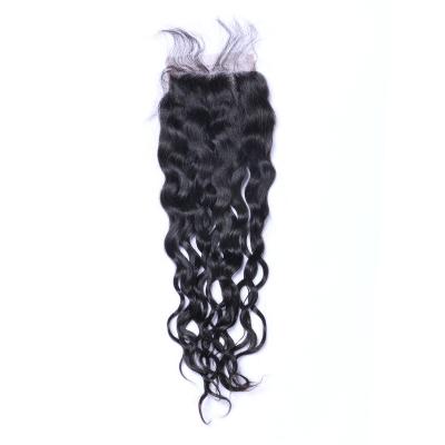 China No Shedding& Tangle Free Closure 4*4 Unprocessed Virgin Brazilian Hair Headband In Stock Natural Hair Closure Wholesale Color Natural Wave for sale