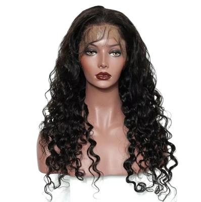 China Loose Wave Virgin Human Hair Lace Wigs 100% High Quality Loose Wave Wigs for sale