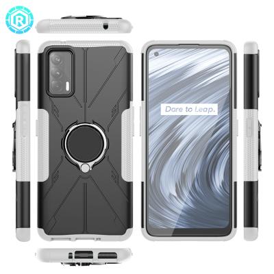 China hot Anti-drop shockproof PC TPU phone case supplier with metal ring kickstand for Oppo realme V15 for sale