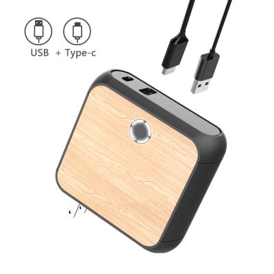 China 2020 New Arrival Mini Portable Travel Adapter With USB Ports 5V 3A 15W Travel Power Bank 10000mAh Type-C Adapter for sale