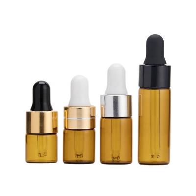 China Luxury Essential Oil Bottle 5ml-100ml Brown Glass Dropper Bottle Set Brown Glass Sub Bottle for sale