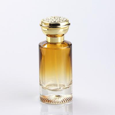 China China Wholesale Luxury Personal Care 50ml Luxury Cylinder Gold Glass Empty Perfume Bottle for sale