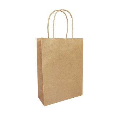 China Recycled Materials Recycled Kraft Paper Cup Paper Bowl Paper Bag Shopping Bag With Twist Handle for sale