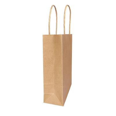 China Recycled Materials White Paper Shopping Carry Bags Vertical Coffee Cookie Kraft Paper Bag for sale