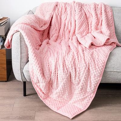 China Anti-pilling Minky Sherpa Weighted Blanket Queen Size( 60