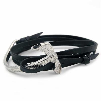 China CLASSIC Hot Sale Customized Logo Silver Plated Buckle Leather Friendship Bracelets for sale