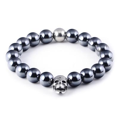 China Hematite Obsidian Black Gemstone Magnetic Men's Tiger's Eye Crystals Protection Triple Stone Bead Bracelet Casual/Sport Healing Elastic Energy for sale