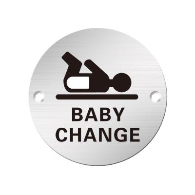 China Modern hot sale restaurant hotel baby change 304 stainless steel toilet restroom sign dish for sale