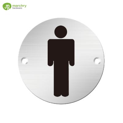 China Modern Rustproof 304 Stainless Steel Mens Toilet Door Sign Plate for sale